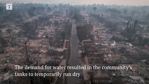 Aerial footage reveals destruction amid Los Angeles fire