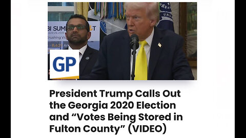 President Trump Calls Out the Georgia 2020 Election and “Votes Being Stored in Fulton County”