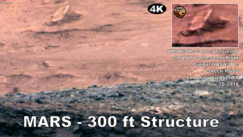 300 ft Structure on MARS Mountain. 4K