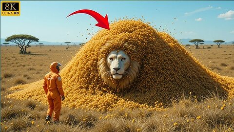 White Lion Attacked by Millions of Bees and Parasites Saved by Brave Rescue Team | Animal Rescue