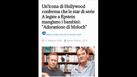 SATANISMO - CANNIBALISMO: PREMIO OSCAR ROGER AVARY REGISTA "A HOLLYWOOD MANGIANO I BAMBINI"