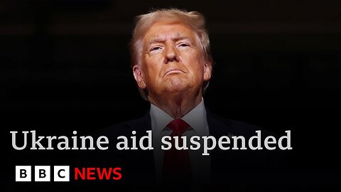 Trump ends Ukraine military aid and begins trade war with Canada, Mexico, China | BBC News