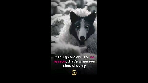 If things are chill for no reason, that’s when you should worry