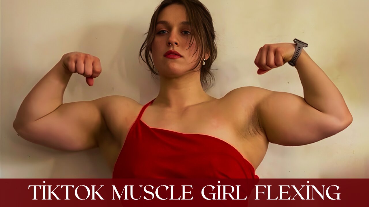 TikTok Muscle Girl Flexing | Sarah Korty the Powerlifter Bodybuilder Phenomenon