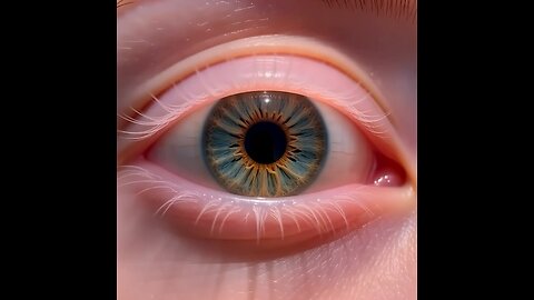 Giant translucent eye submerged in rose-colored ocean, pupil dilating in perfect heartbeat rhythm