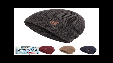 Winter Maple Leaf Hat Men's Knitted Wool Beanies Men Hip-Hop Cap Caps Review