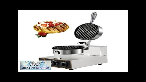 VEVOR Commercial Round Waffle Maker Nonstick 1100W Stainless Steel 110V Temperature Review