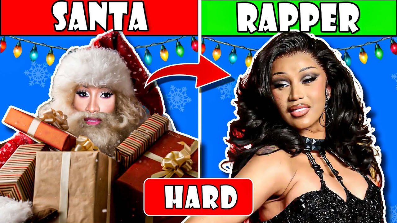 Guess The Female Rapper As Santa Claus 🎅🎄🎁 | 99% will Fail | Rap Quiz 2024 | The Quiz Mania