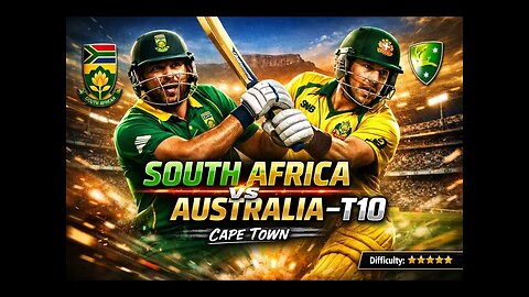 🎮 Cricket 07 Gameplay – South Africa vs Australia (T10) | Cape Town Stadium