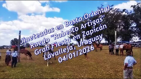 Jineteadas en Basto Oriental en el Ruedo Roberto Artigas de Zapicán - Lavalleja, Uruguay 04/01/2026