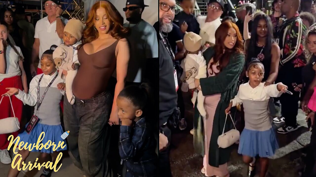 Cardi B Attend The Global Citizen Festival With Her Kids! 🎤