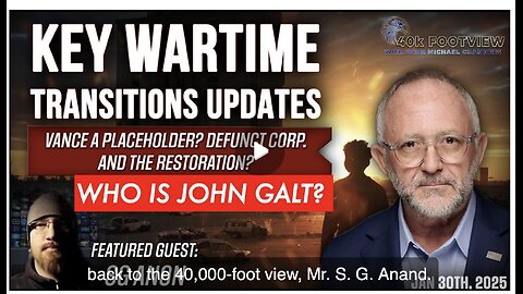 JMC W/ Key Wartime Transitions Updates - SG Anon. OPINION ON ECONOMY, TRUMP, & MORE CLIF HIGH