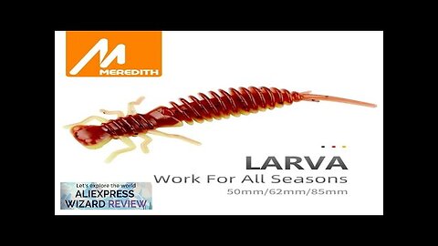 MEREDITH Larva Soft Lures Artificial Lures 50mm/10pcs Fishing Worm Silicone Bass Pike Review