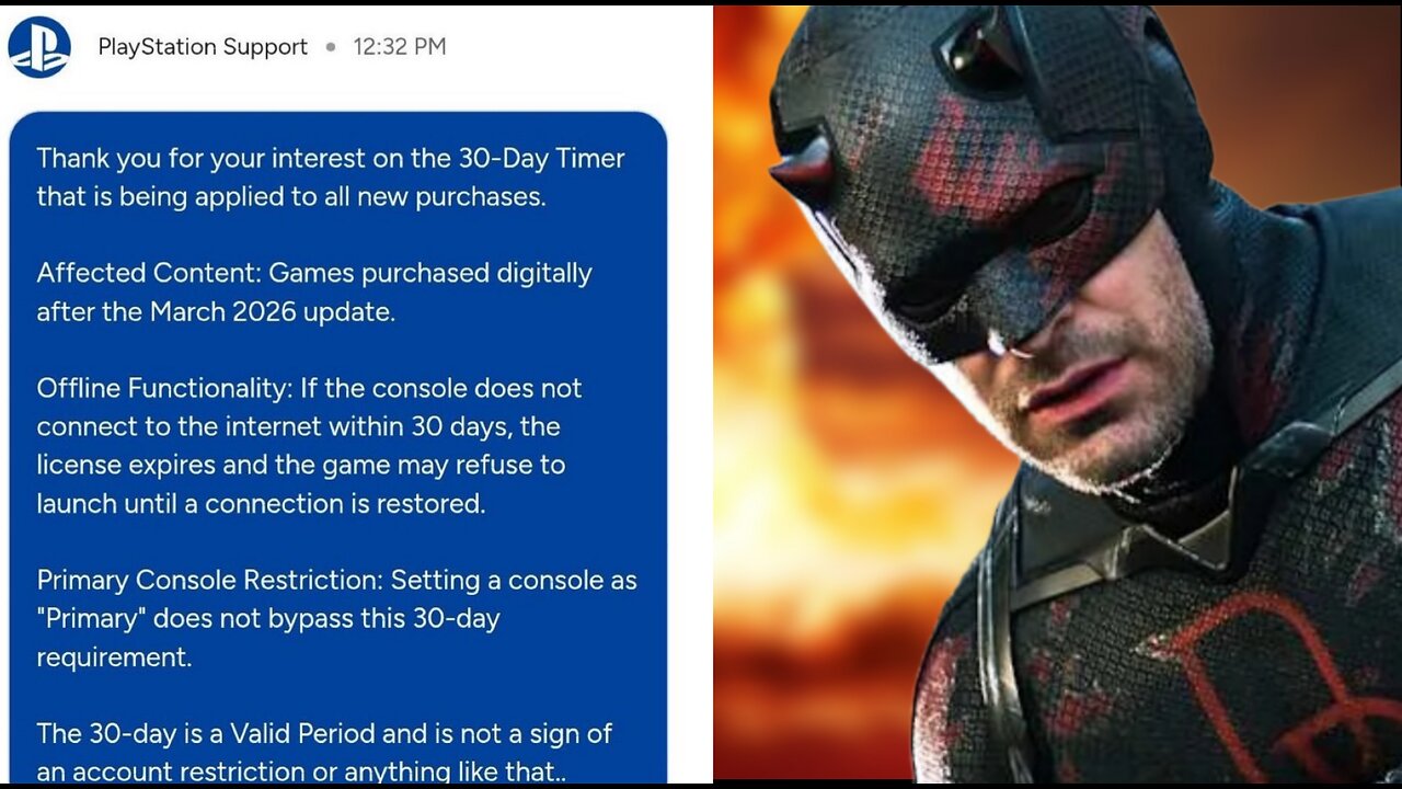 Playstation DRM DISASTER - Daredevil Born Again Massive Viewership Drop