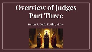 Graduate Course Overview of Judges - Part Three