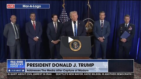 President Trump Addresses The Media After The Capture Of Venezuelan President Nicolas Maduro