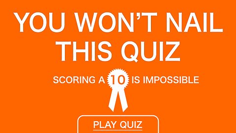 Nobody nails this quiz