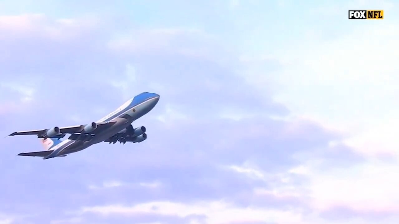 Air Force One flyover above Northwest Stadium