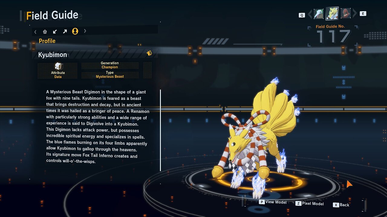 kyubimon all digivolution/de-digivolution/profile Digimon Story Time Stranger