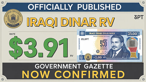 Iraqi Dinar RV 💥 $3.91 Rate Officially Published in Government Gazette 💥 Today's IQD News!