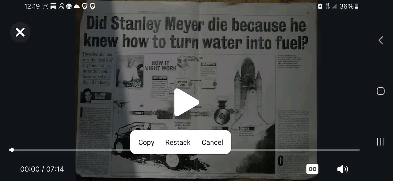 Man invents water powered car then disappears ! 💧