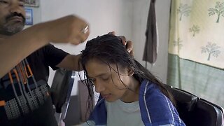 Roadside Barbershop Amazing Head Massage ASMR _ Indian Massage