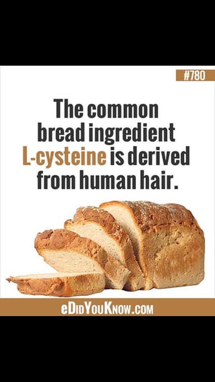 When You See L-Cysteine On An Ingredient List...You Are Consuming Human Hair.
