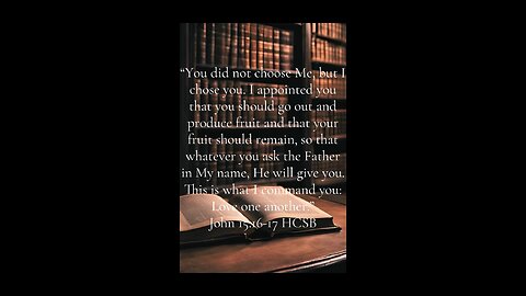God chose us for a relationship