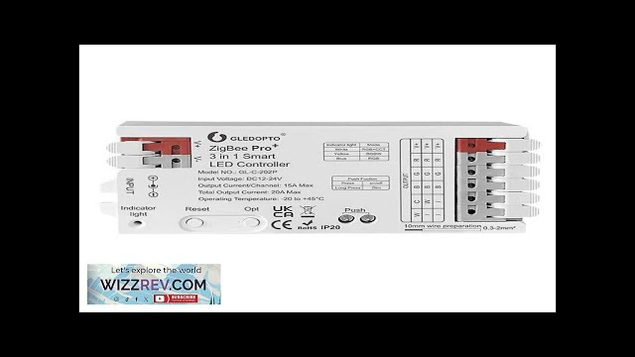 GLEDOPTO C-202P ZigBee3.0 Pro+ 3 in 1 LED Strip Controller 20A Max Review