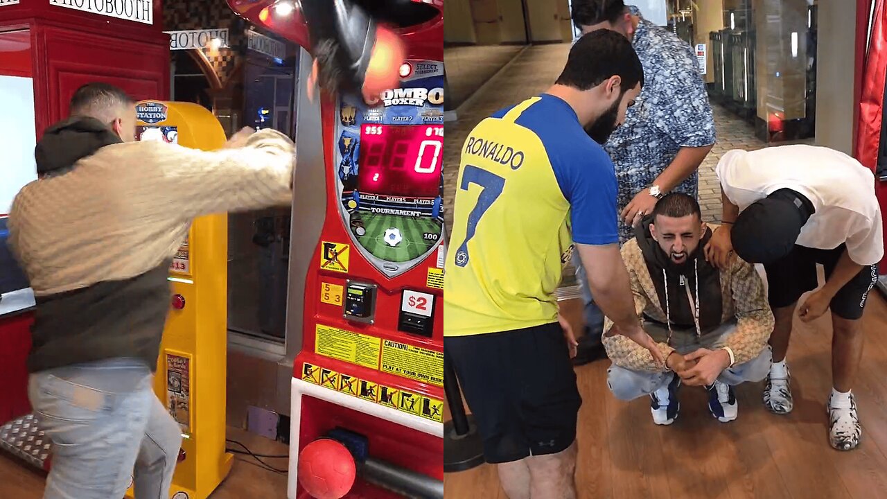 Slim Albaher Injures Hand Trying the Boxing Machine