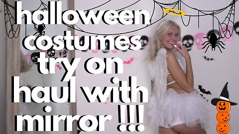 Beautiful Girls Steph 🎃 Halloween Try On + Mirror! Angel, Vampire, Venom, Cat, & Alice 4K HD