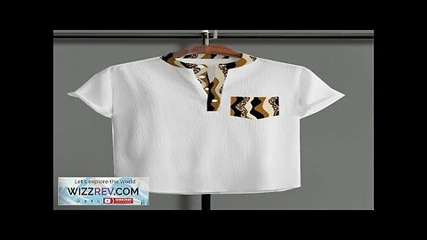 ChArmkpR Mens Leopard Wave Striped Print Texture Short Sleeve Henley Shirts Review