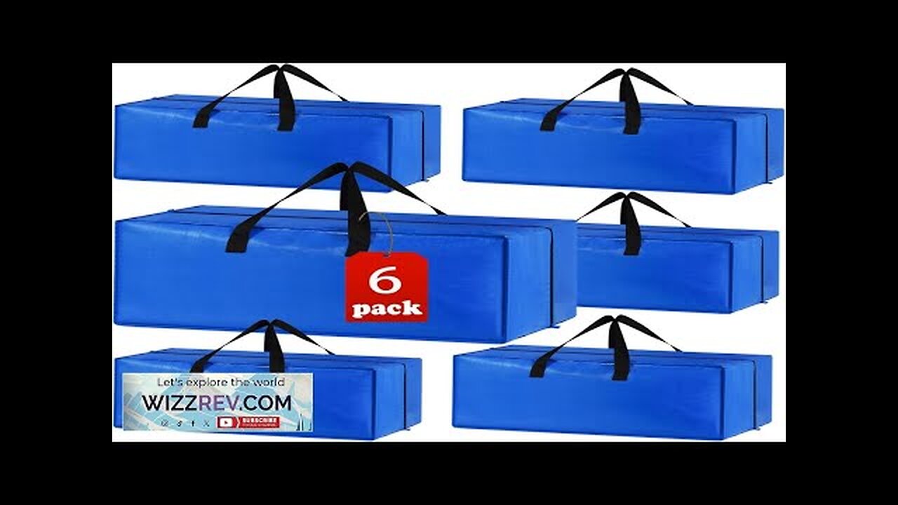 6 Pack Heavy Duty Extra Large Moving Bags Storage Tote Strong Review