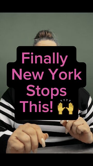 Finally NY Stops This! 🙌