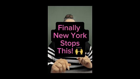 Finally NY Stops This! 🙌