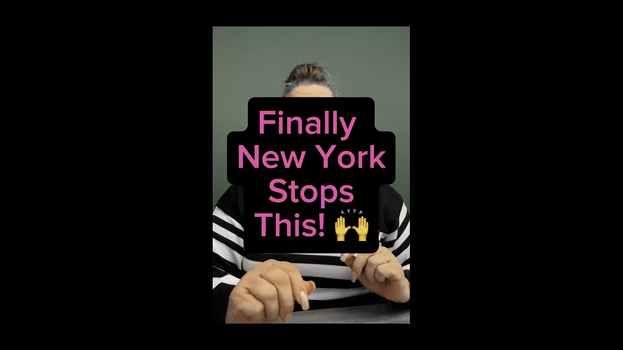 Finally NY Stops This! 🙌