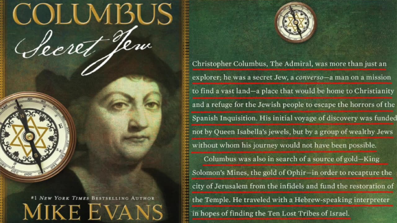 Jewish Colonizer Roots of America: Cristobal Colon and The Founding Fathers