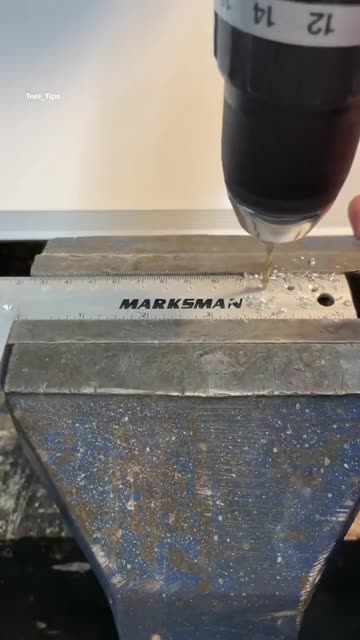 Professional Metal Marking with Steel Ruler and Scribe Tool