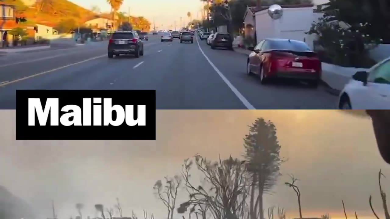 Malibu Front Before and After the Wildfire