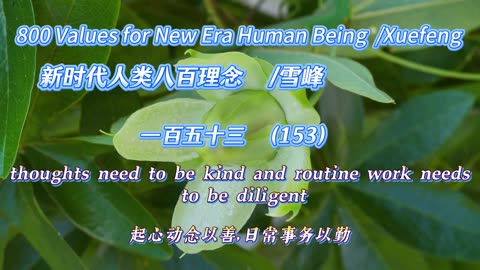 800 Values for New Era Human Being（153）