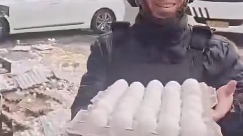 IDF soldiers smash Palestinians eggs for fun