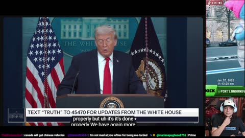 White House press briefing with Donald Trump