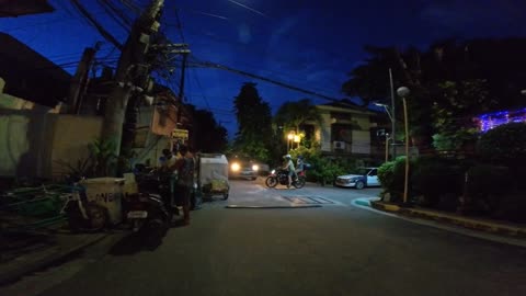 Lovely Twilight on Conchu Street in Manila City in the Philippines
