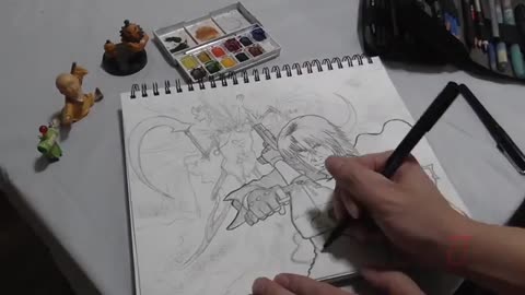 Speed Drawing 07 (Dante, Devil May Cry)