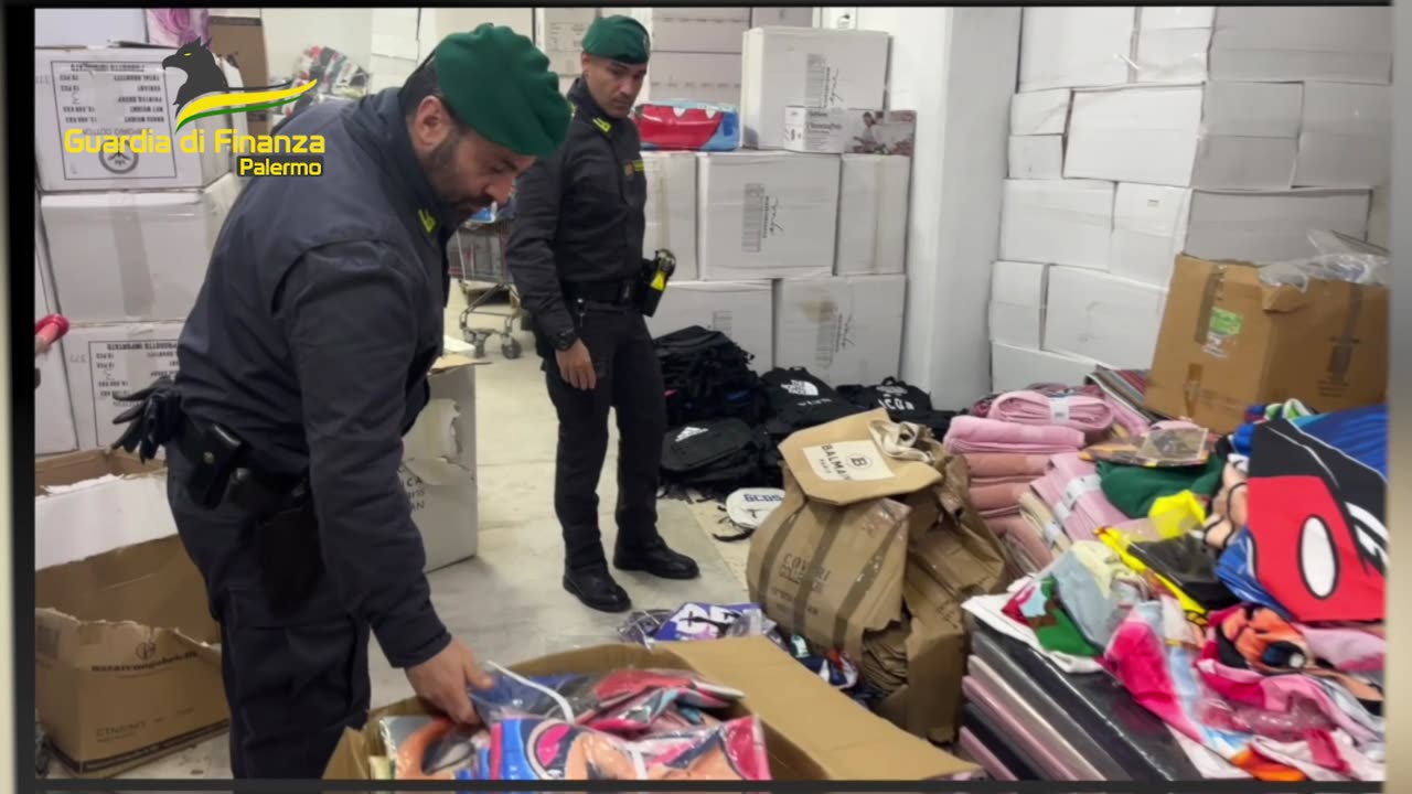 GDF PALERMO: PUBBLICIZZAVANO ABBIGLIAMENTO E ACCESSORI CONTRAFFATTI (21.02.25)