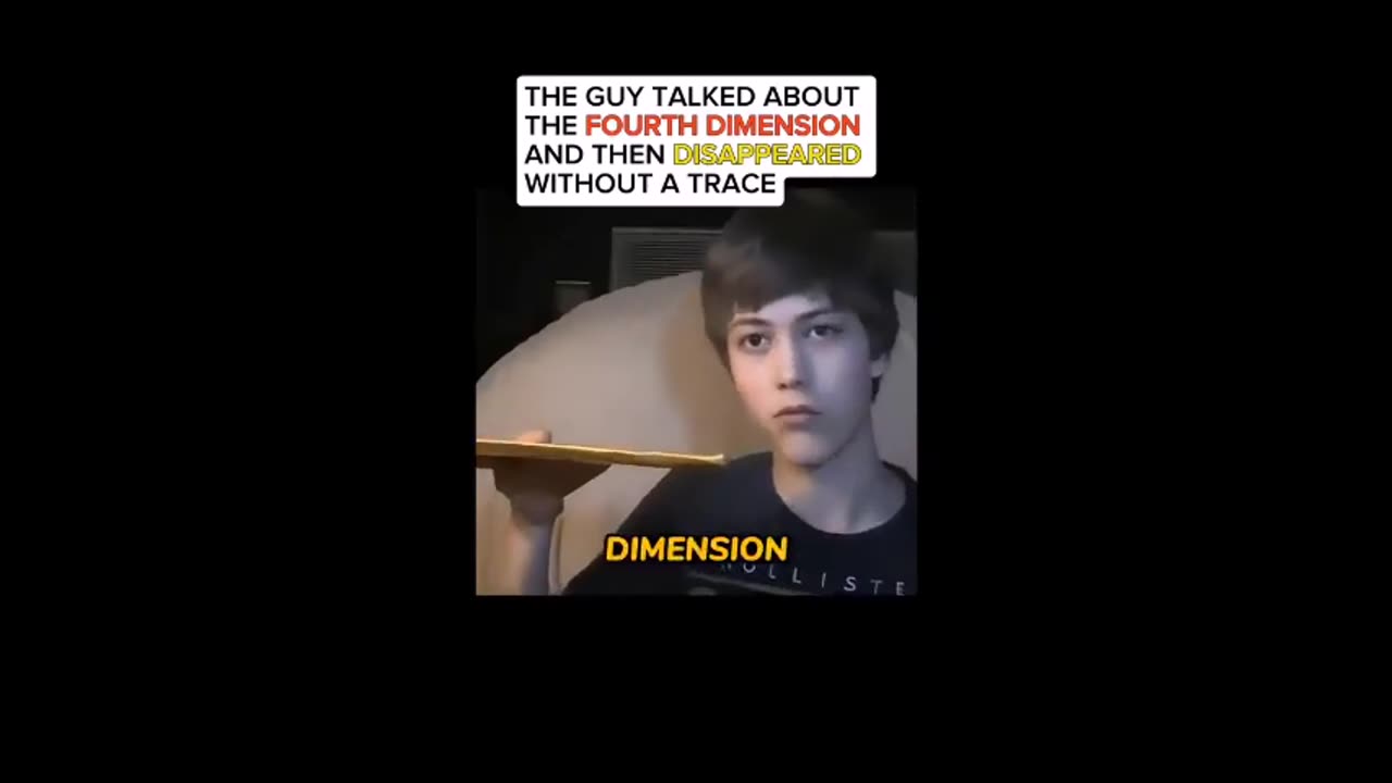 Lhomme a parlé de la quatrième dimension, puis a disparu sans laisser de traces.