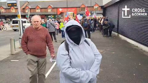 Antifa thugs are outside a Southampton shopping centre, harassing anyone who supports