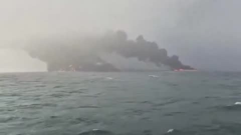 Cargo ship and oil tanker "collide" in the North Sea