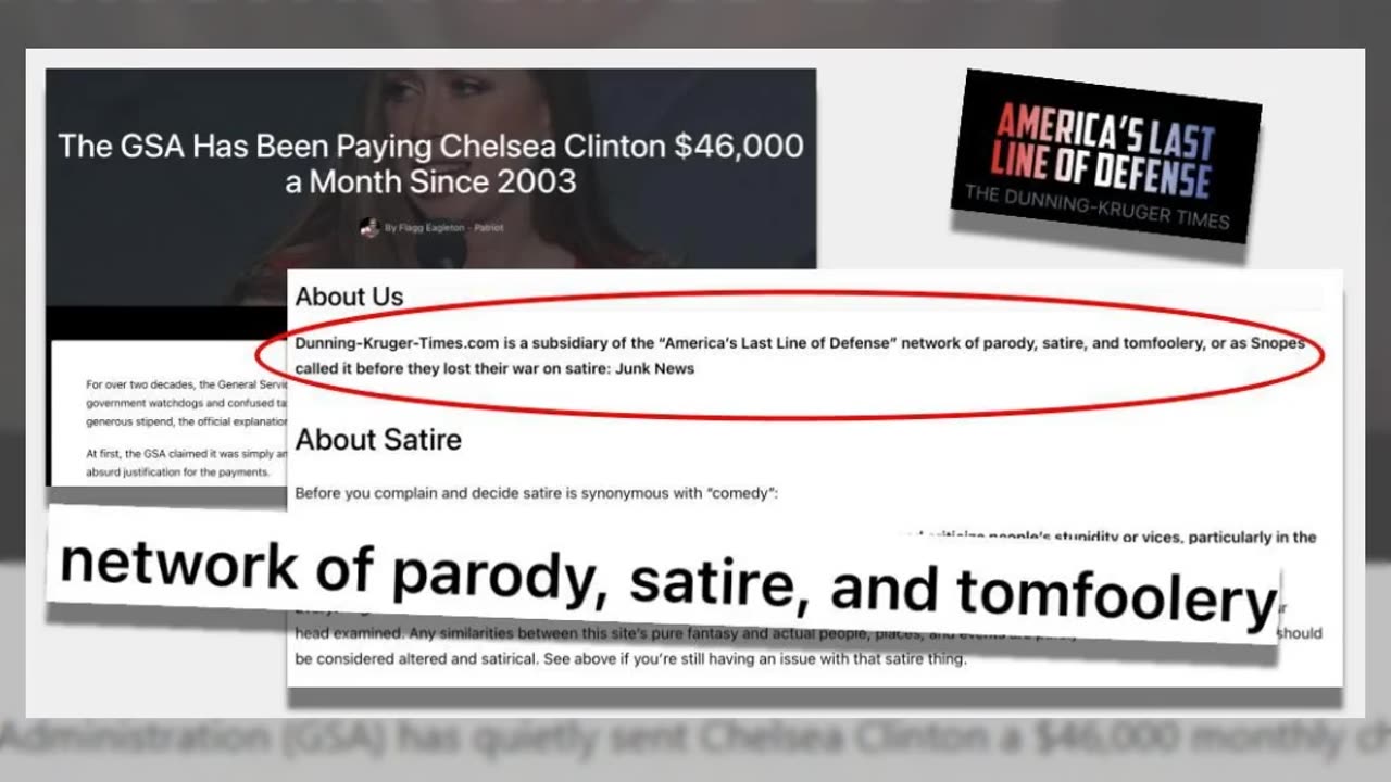 Fact Check: GSA Has NOT Been Paying Chelsea Clinton $46,000 a Month Since 2003 -- Satire Website