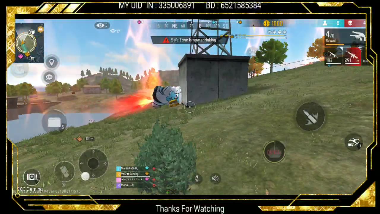 Free Fire Live With 9XD Gaming
